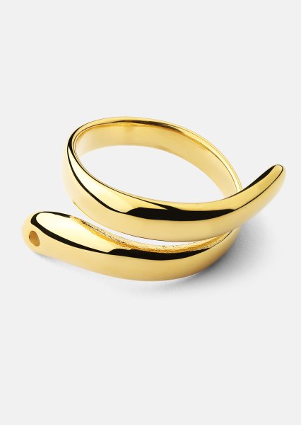 Ring Wave - 18k Gullbelagt