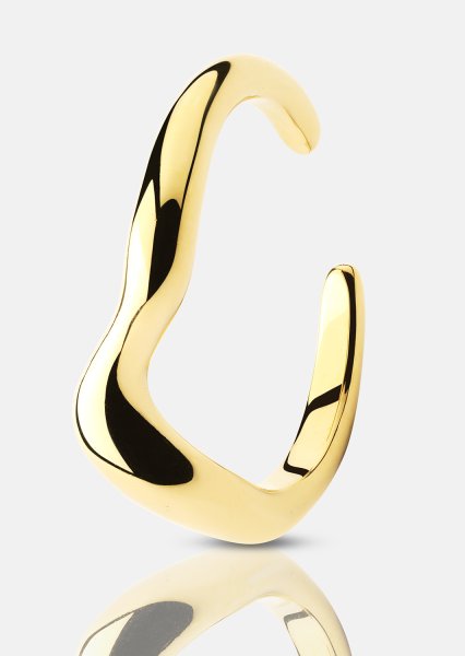 Ring Flow - 18k gullbelagt