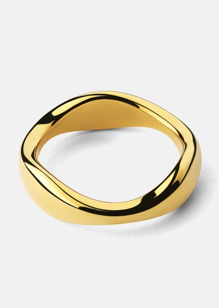 Ring Organic Curve - 18k Gullbelagt