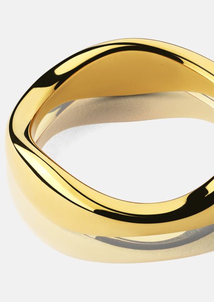 Ring Organic Curve - 18k Gullbelagt