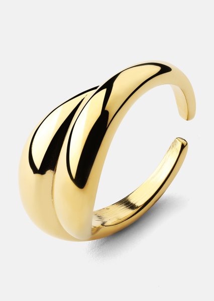 Ring Wave Bold - 18k Gullbelagt
