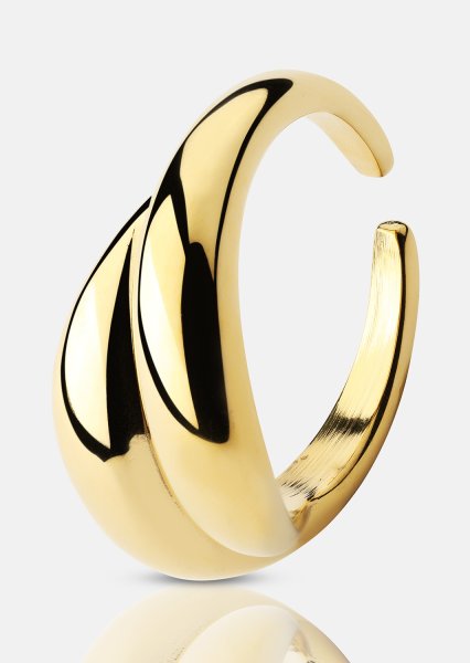 Ring Wave Bold - 18k Gullbelagt