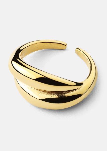 Ring Wave Bold - 18k Gullbelagt