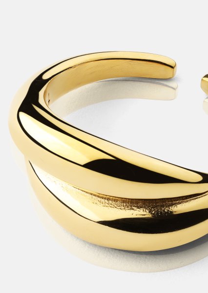Ring Wave Bold - 18k Gullbelagt