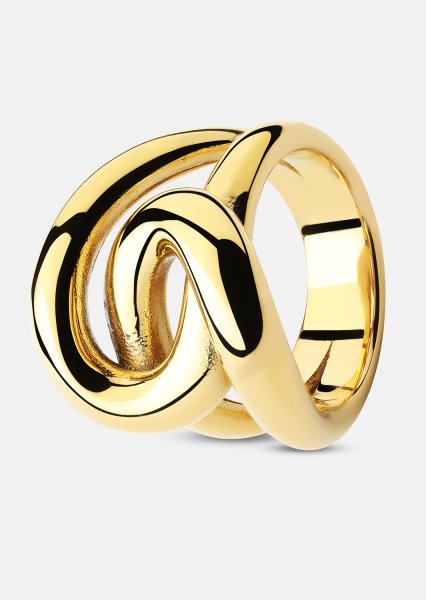 Ring Infinity Knot - 18k Gullbelagt