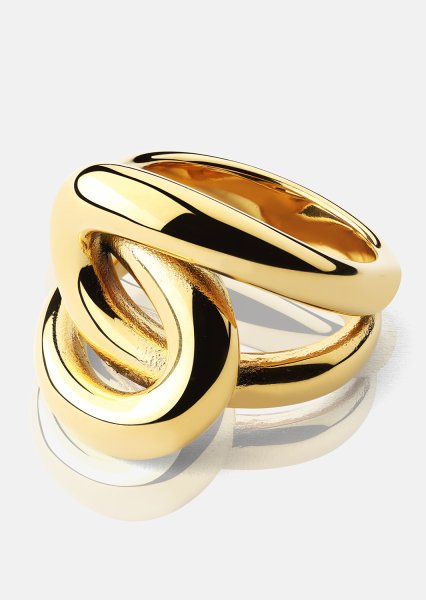 Ring Infinity Knot - 18k Gullbelagt
