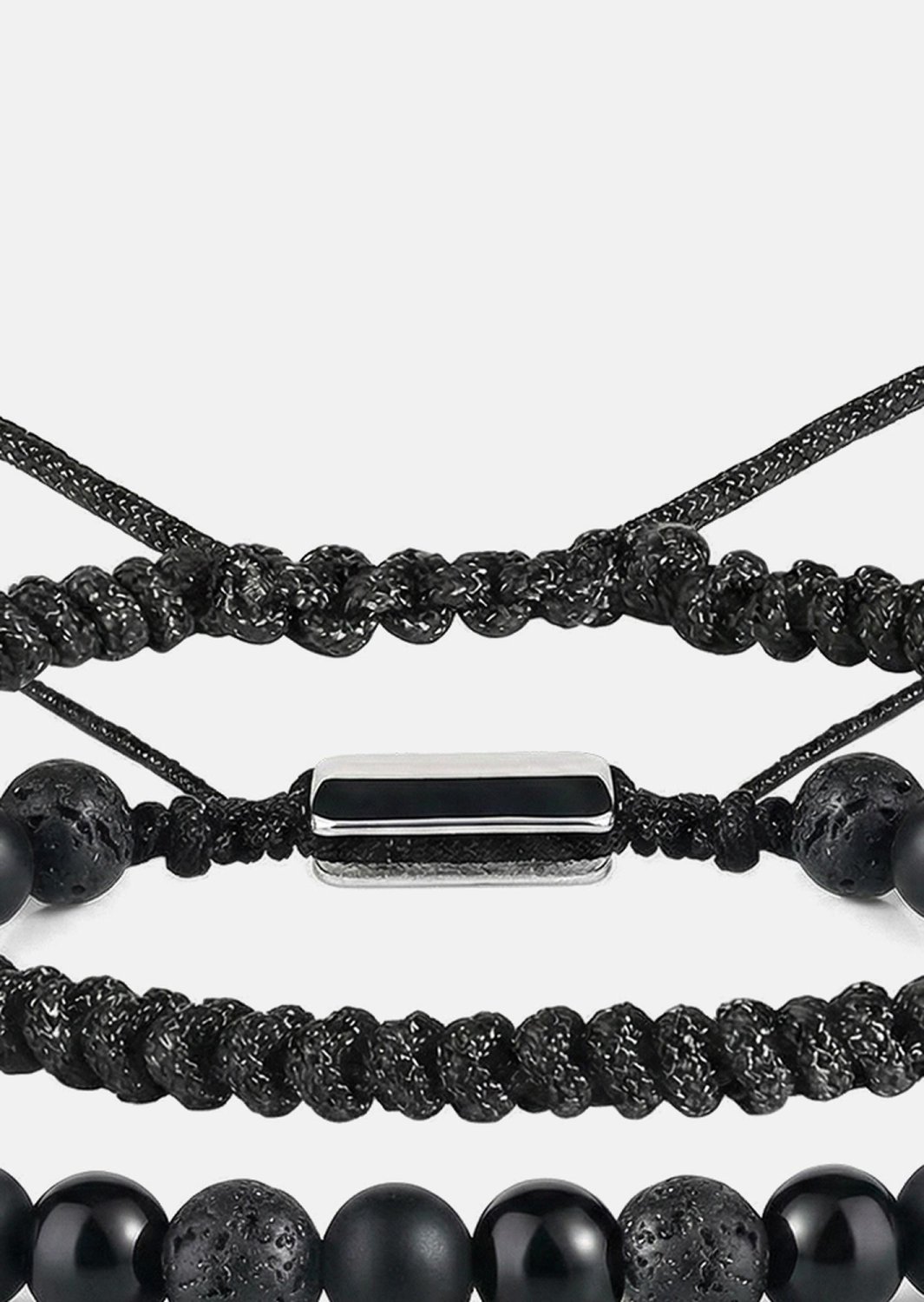 Perlearmbånd Obsidian Knot