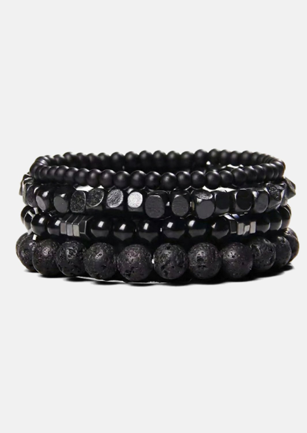 Perlearmbånd Obsidian Pulse