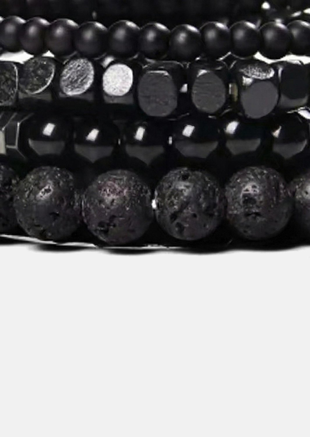 Perlearmbånd Obsidian Pulse