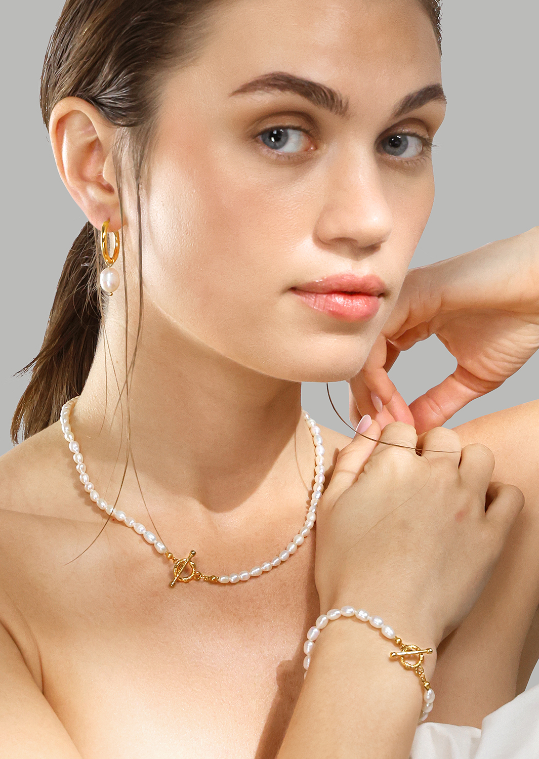 Halskjede Classic Pearl - 18k Gold Plated