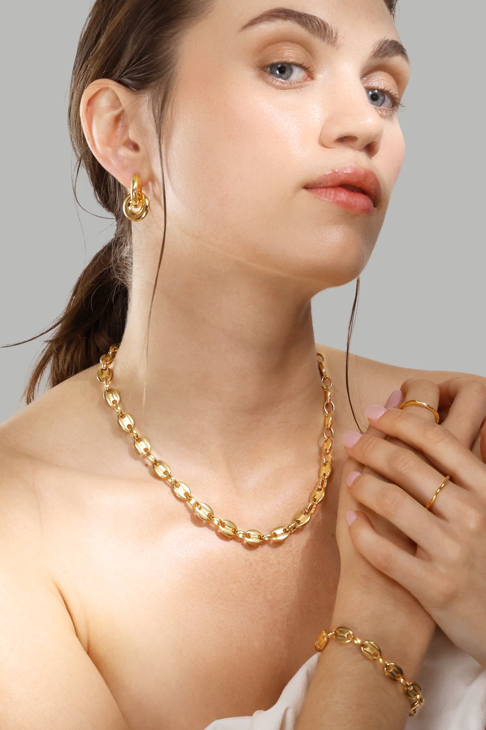 Halskjede Bold Chain - 18k Gullbelagt