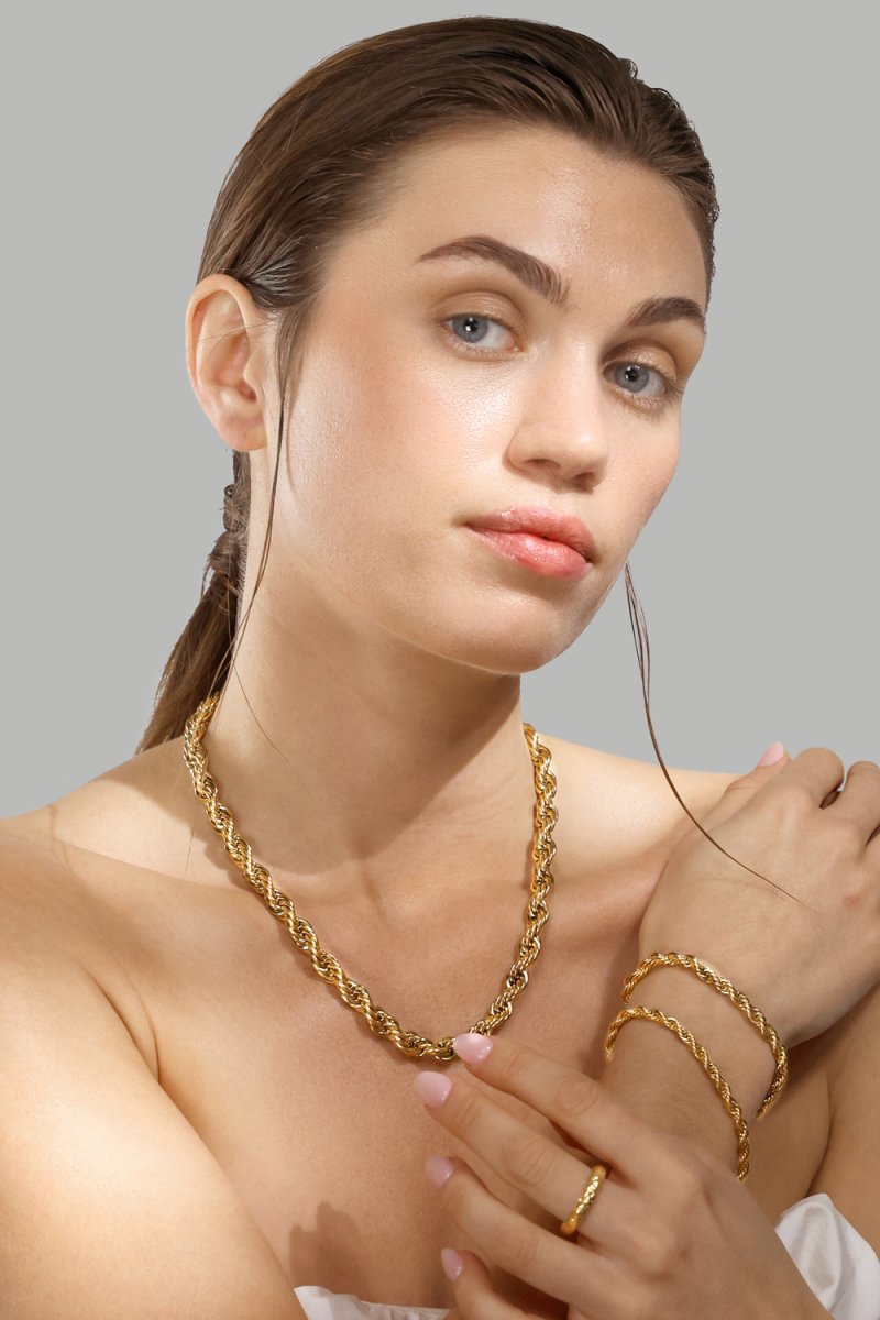 Armbånd Twistad Elegans - 18k Gullbelagt