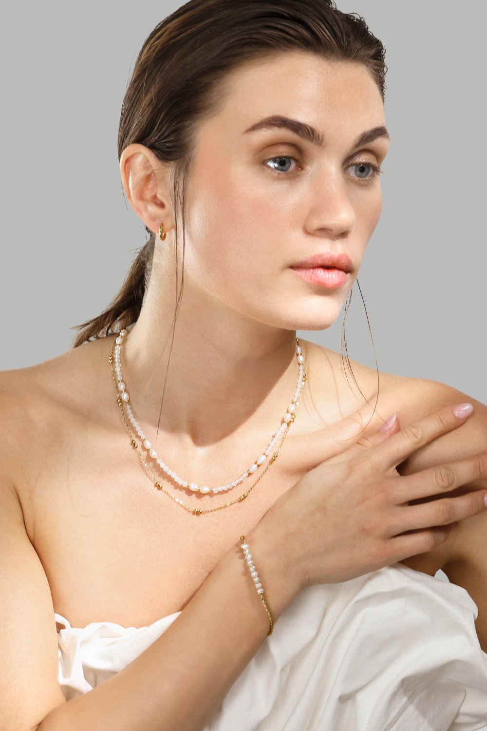 Halskjede Pearl Harmony – 18k Gullbelagt