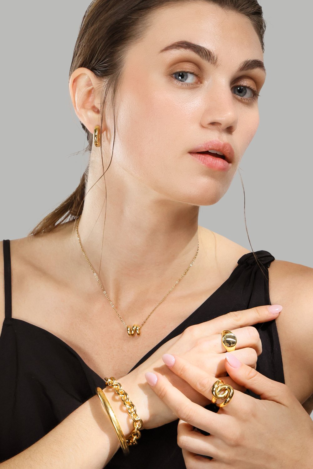 Halskjede W-Twist – 18k Gullbelagt