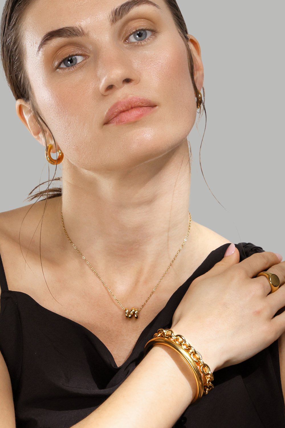 Halskjede W-Twist – 18k Gullbelagt