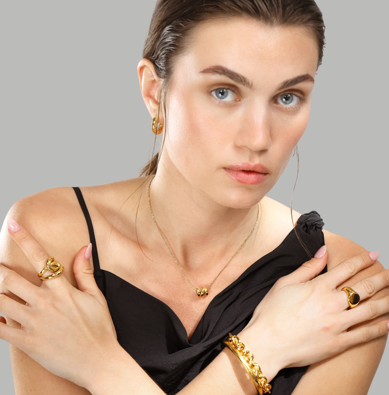 Halskjede W-Twist – 18k Gullbelagt