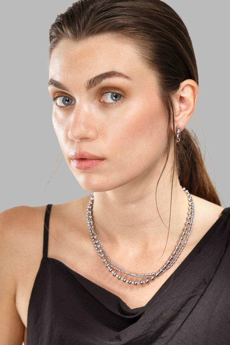 Halskjede Layered Shine – Sølvbelagt