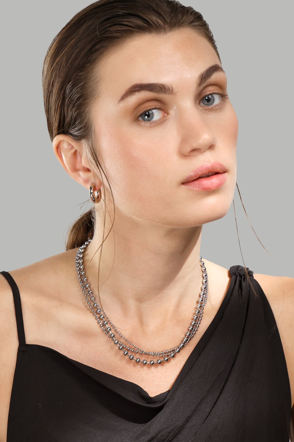 Halskjede Layered Shine – Sølvbelagt