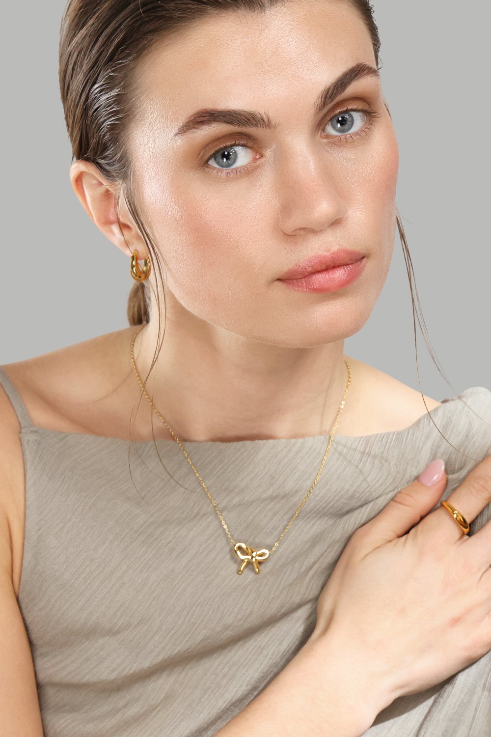 Halskjede Golden Bow - 18k Gullbelagt