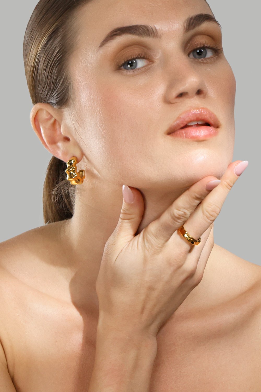  Øredobber Gaia – 18k Gold Plated