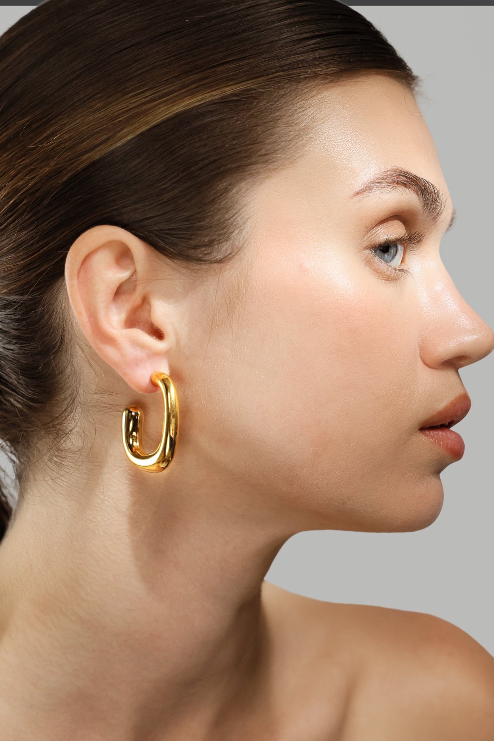 Øredobb Elegant Curve - 18k Gullbelagt
