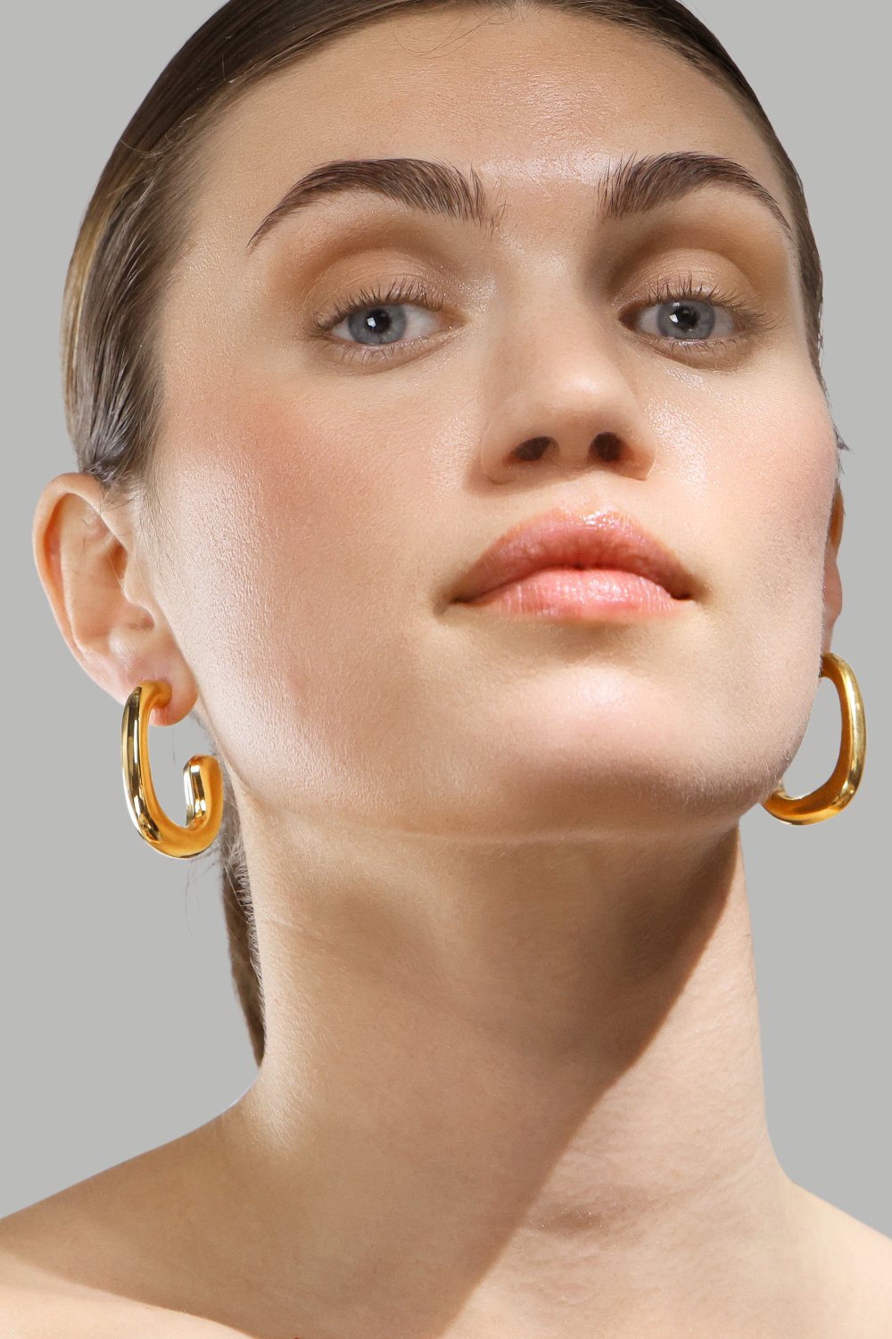 Øredobb Elegant Curve - 18k Gullbelagt