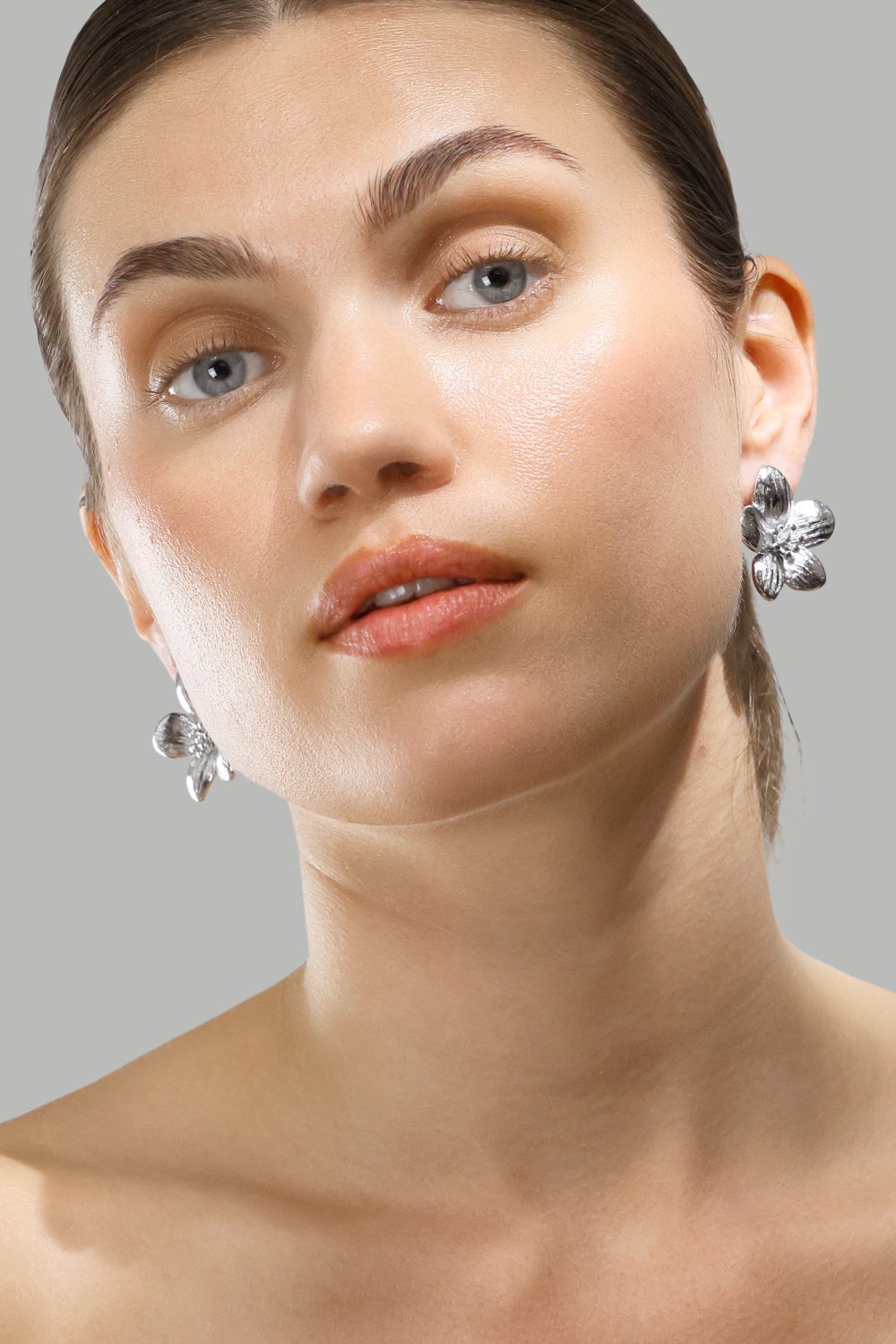 Øredobber Flora Shine – Silver Plated