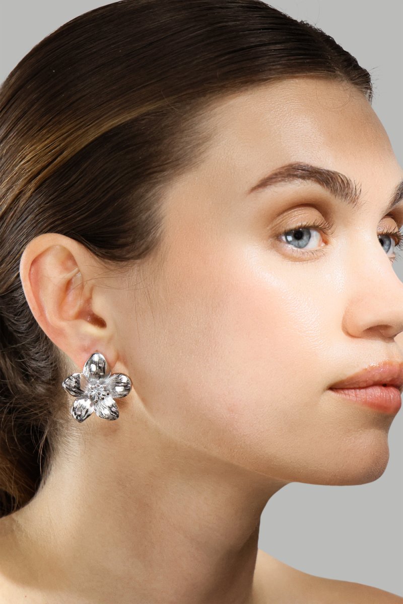 Øredobber Flora Shine – Silver Plated