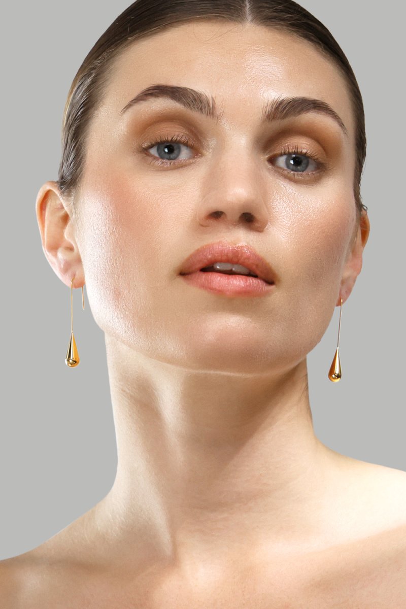Øredobb Golden Drop Elegance - 18k Gullbelagt