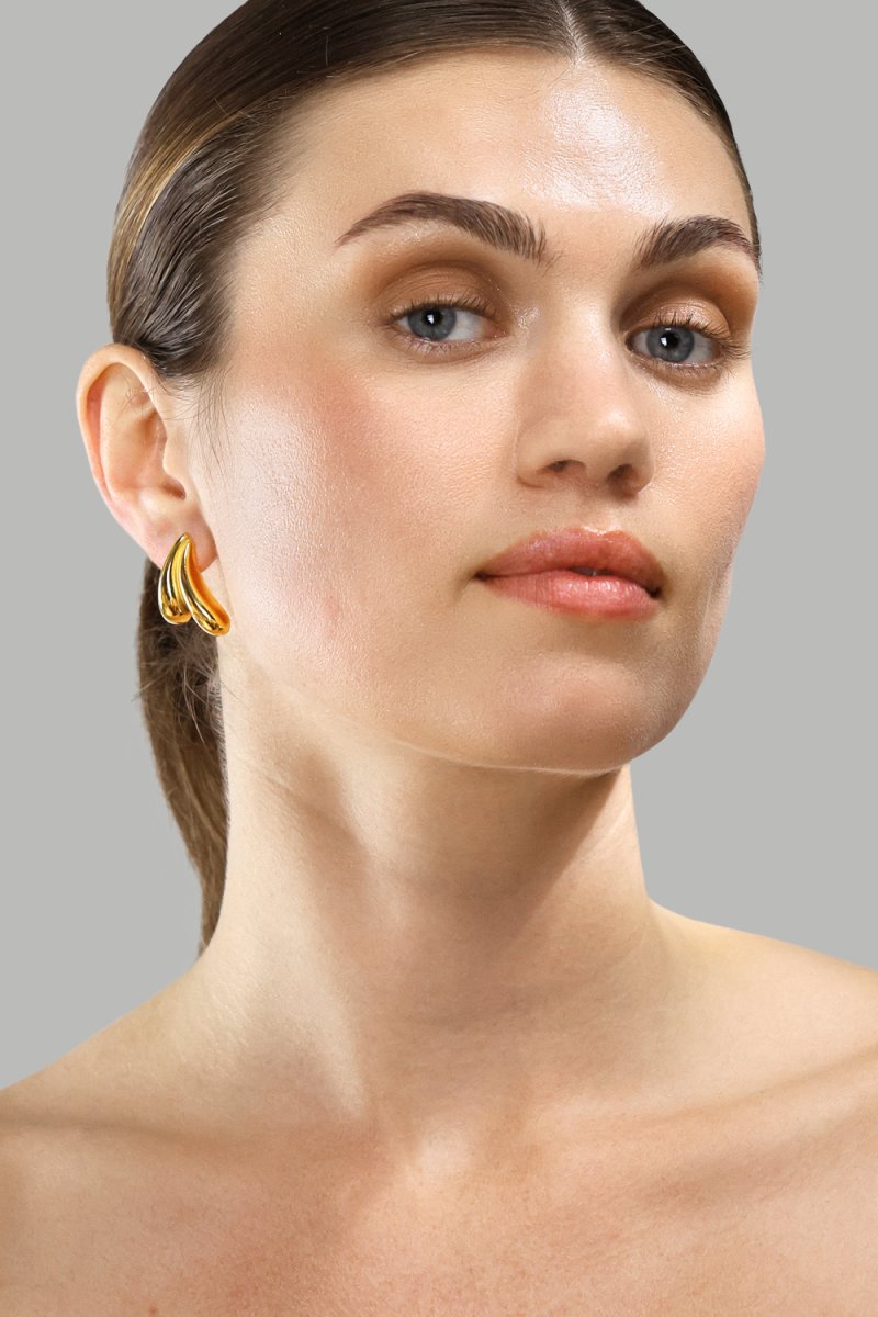 Øredobber Flow Curve – 18k Gold Plated