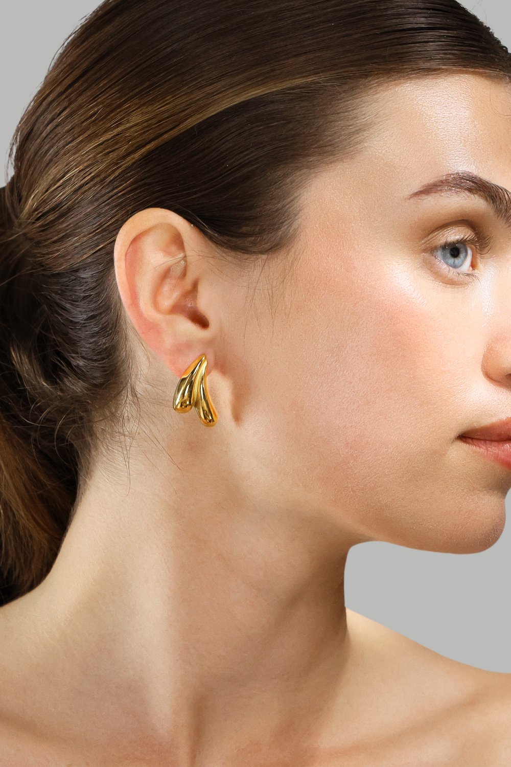  Øredobber Flow Curve – 18k Gold Plated