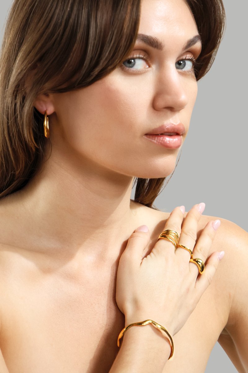 Armbånd Waveform - 18k Gold Plated