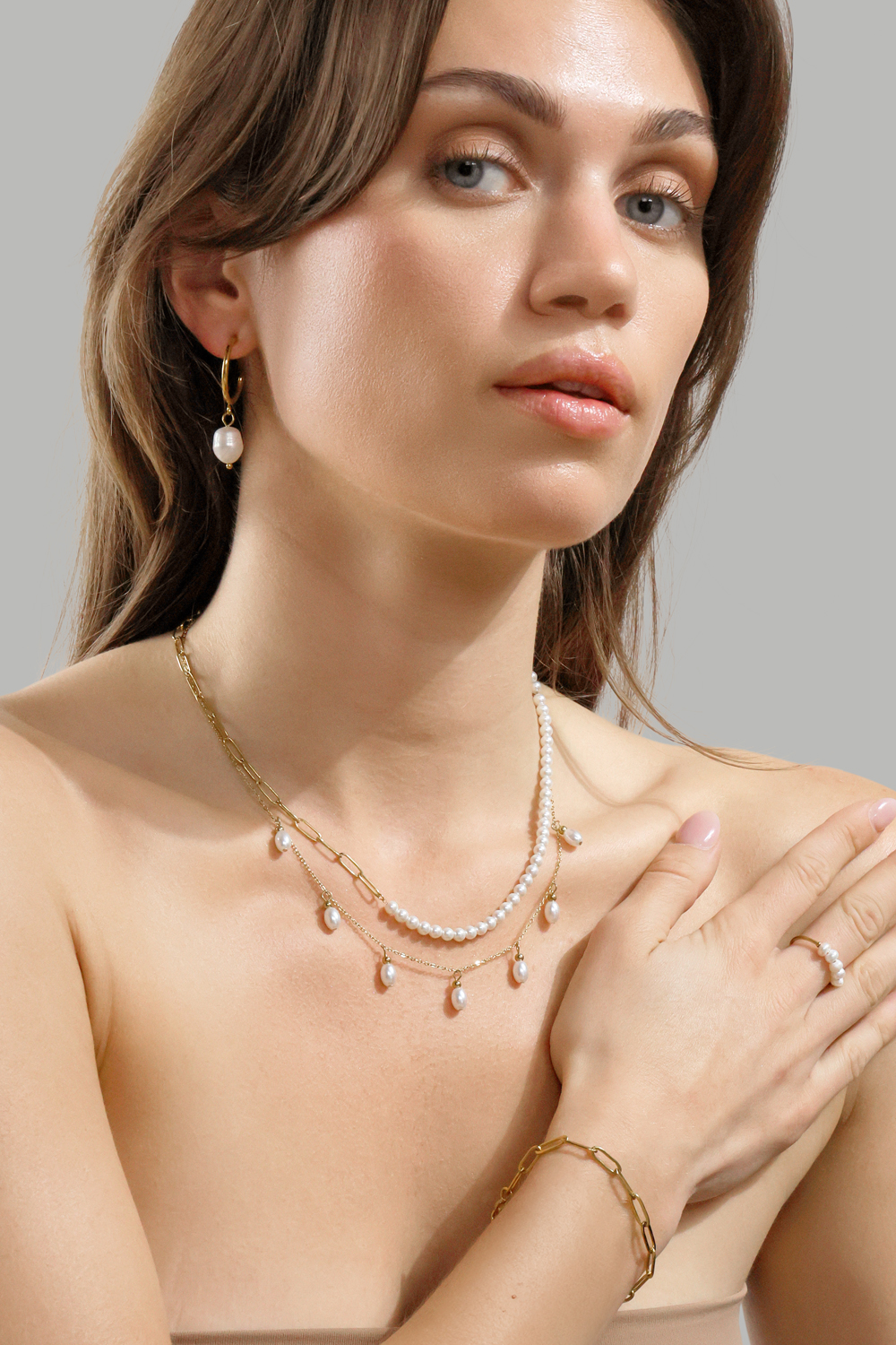 Ring Perla - 18k gullbelagt