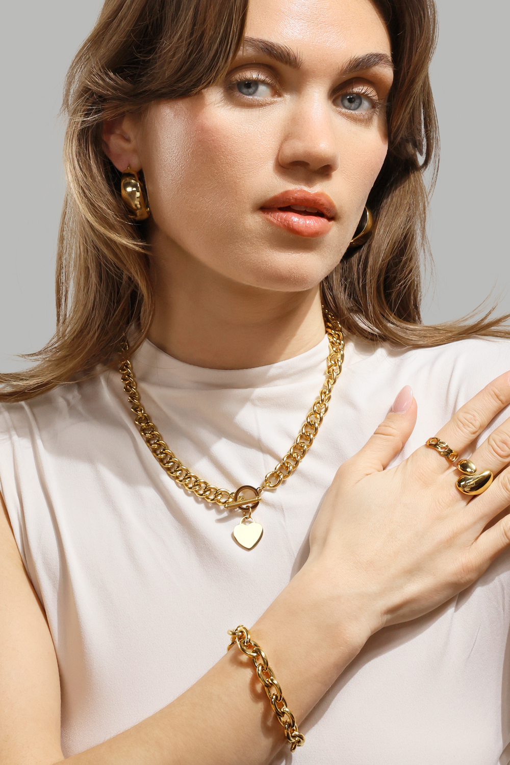 Ring Fluid Power - 18k Gold Plated