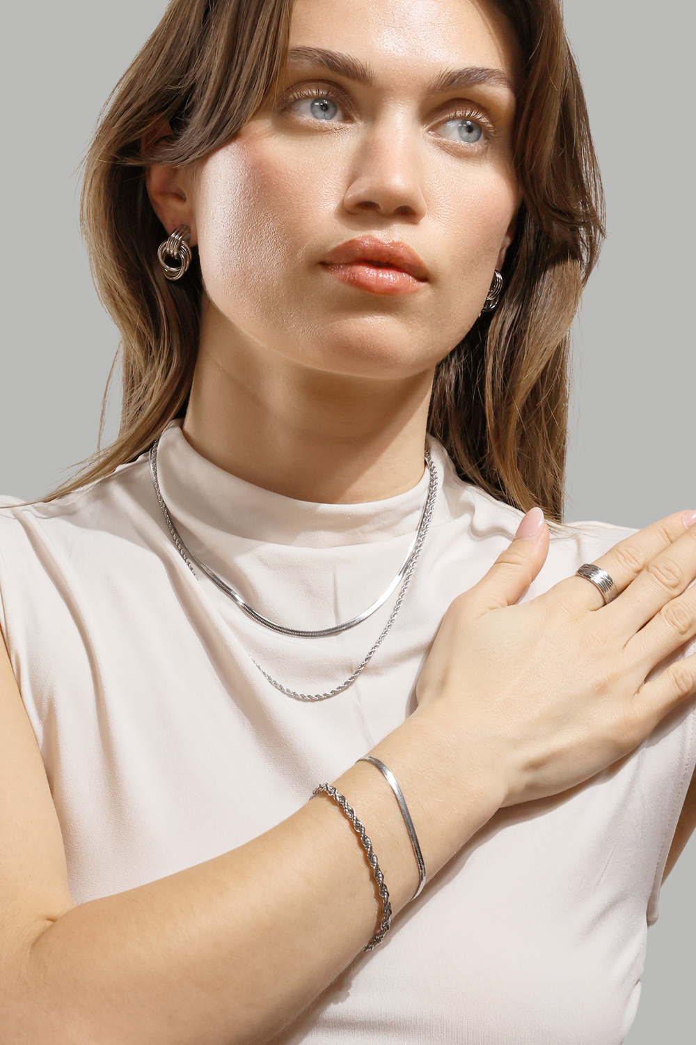  Ørepynt Unity Loop - Silver Plated