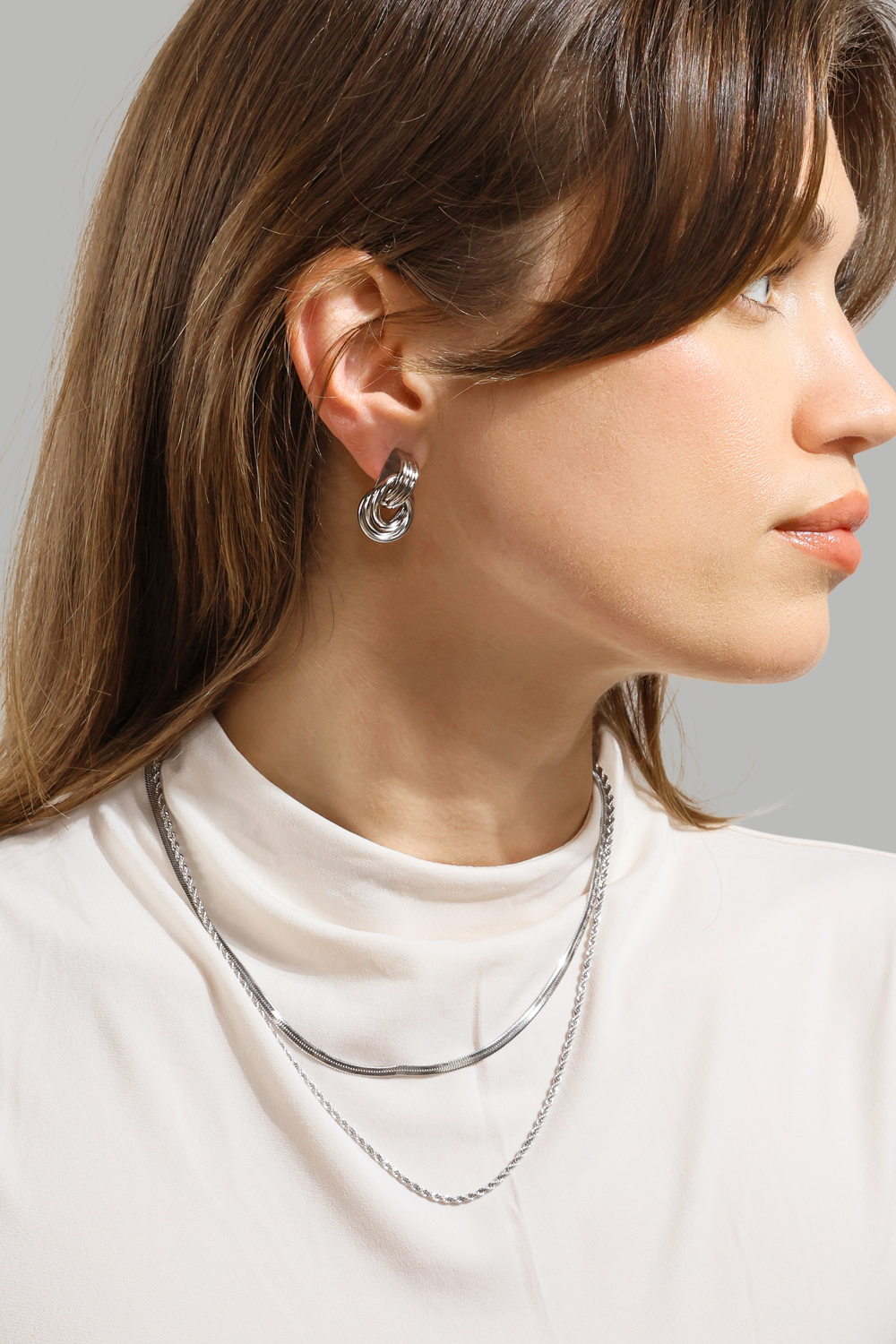  Ørepynt Unity Loop - Silver Plated