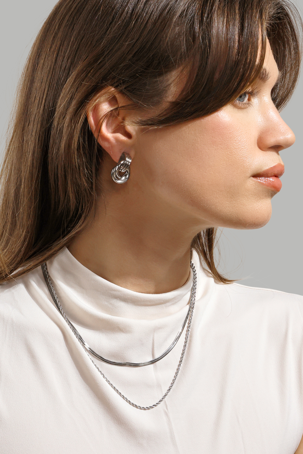  Ørepynt Unity Loop - Silver Plated