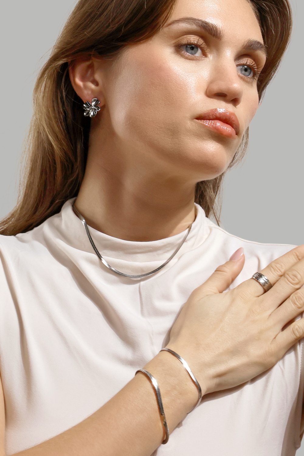 Florabella Øredobber - Silver Plated