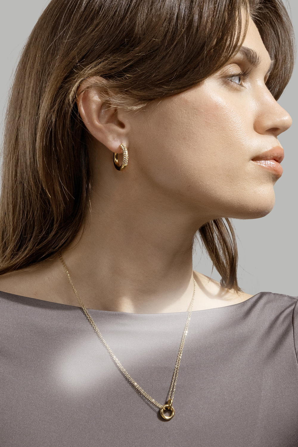Creolen Øredobber – 18k Gold Plated