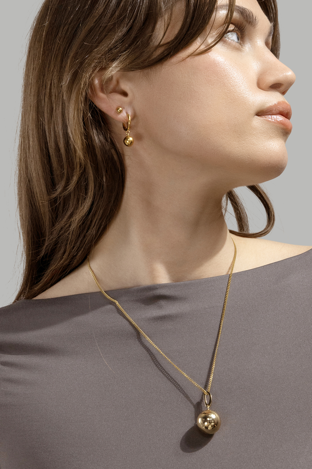 Ørepynt Golden Orbit Hoops - 18k Gold Plated