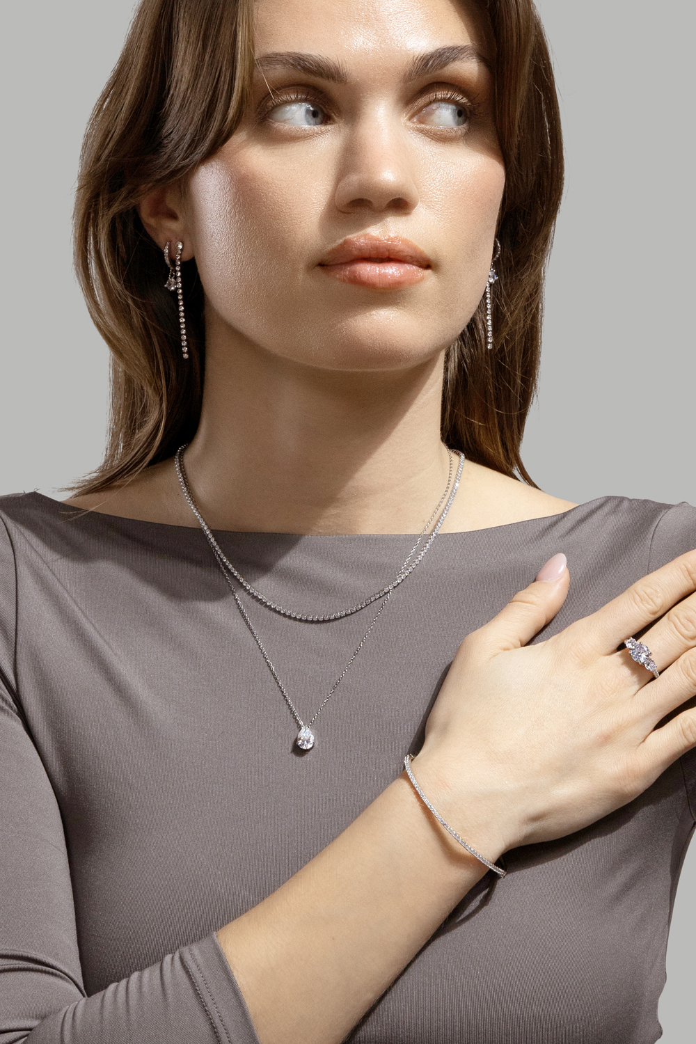  Ørepynt Celeste Drops - Silver Plated