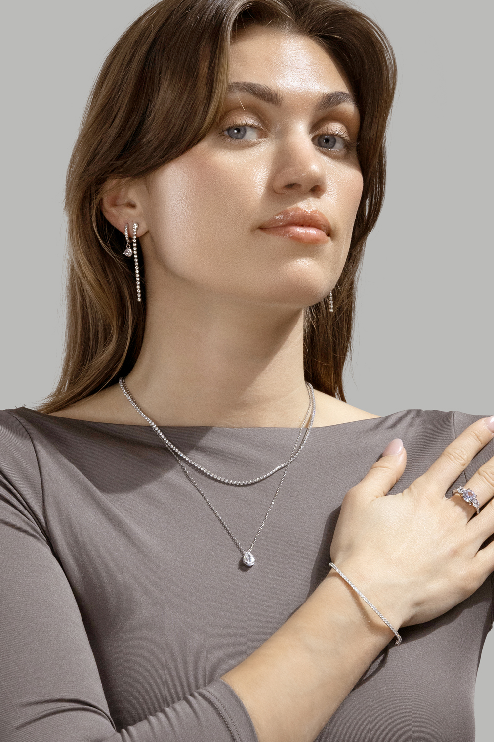  Ørepynt Celeste Drops - Silver Plated