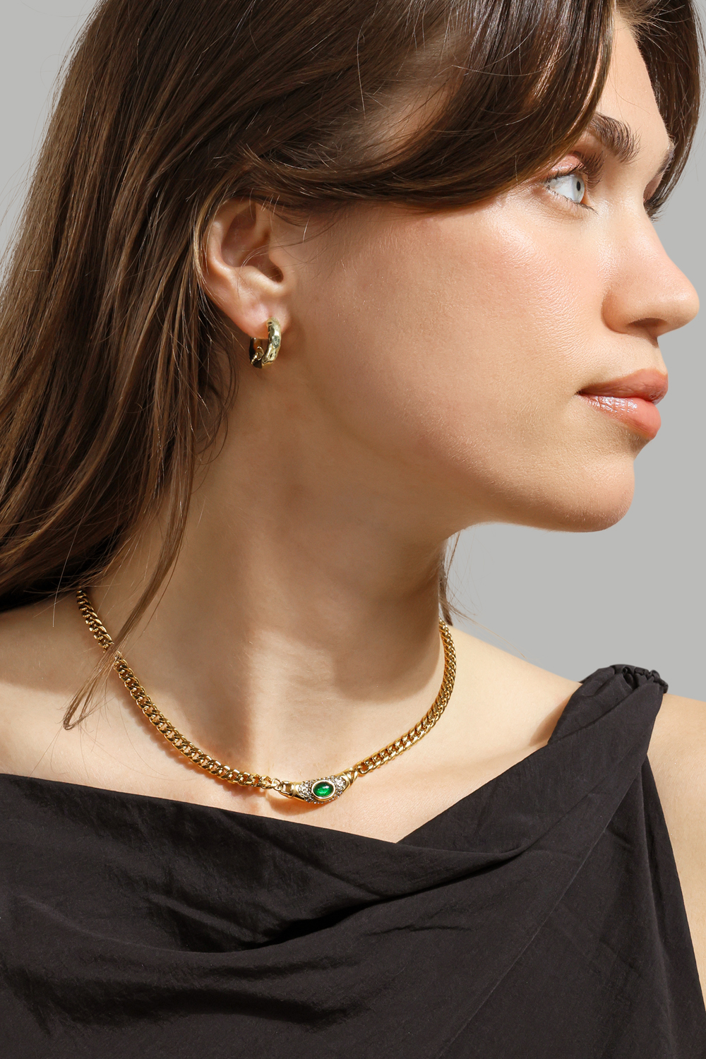 Øredobb Luxe Ripple Hoops - 18k Gold Plated