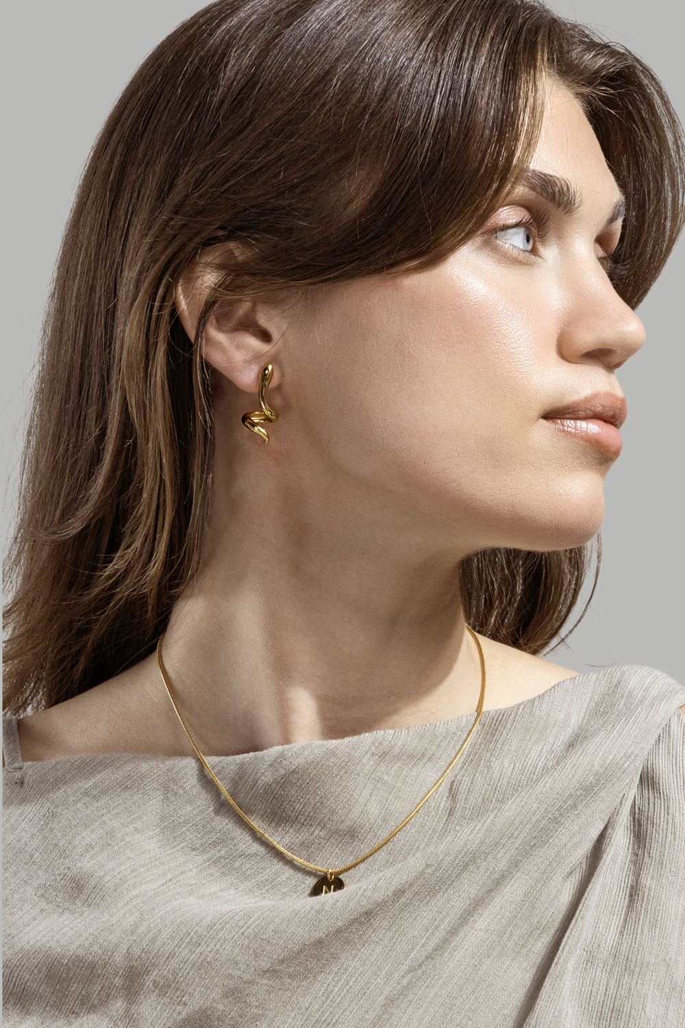 Serpentis Øredobber – 18k Gullbelagte