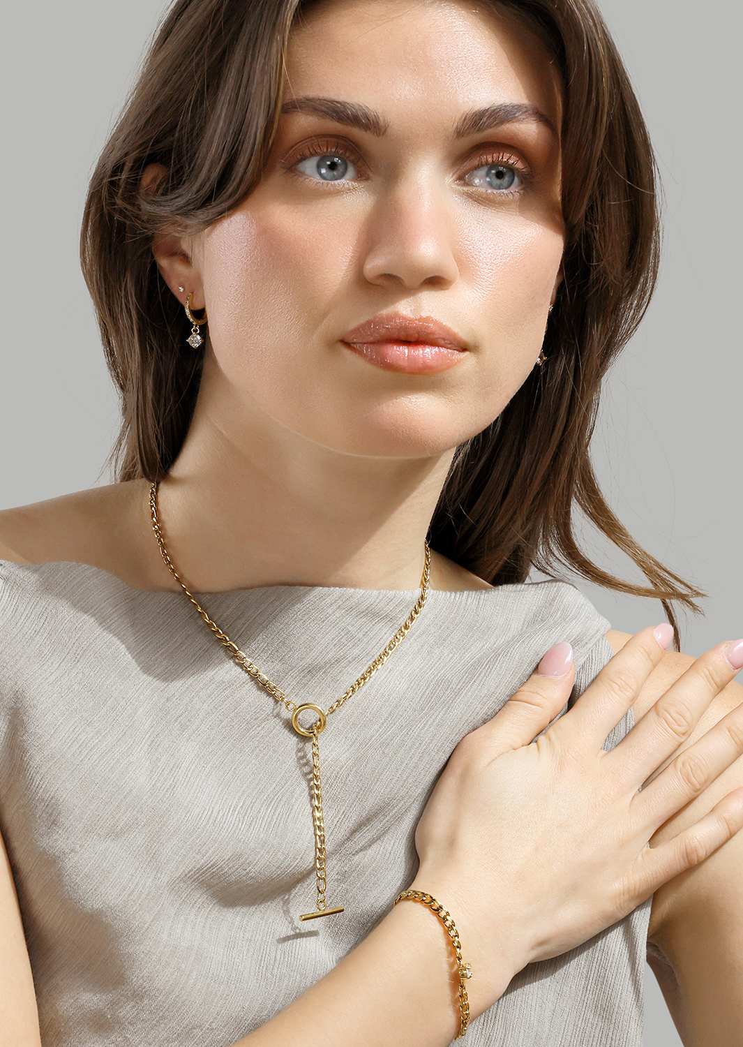 Ørepynt Celeste Drops - 18k Gullbelagt