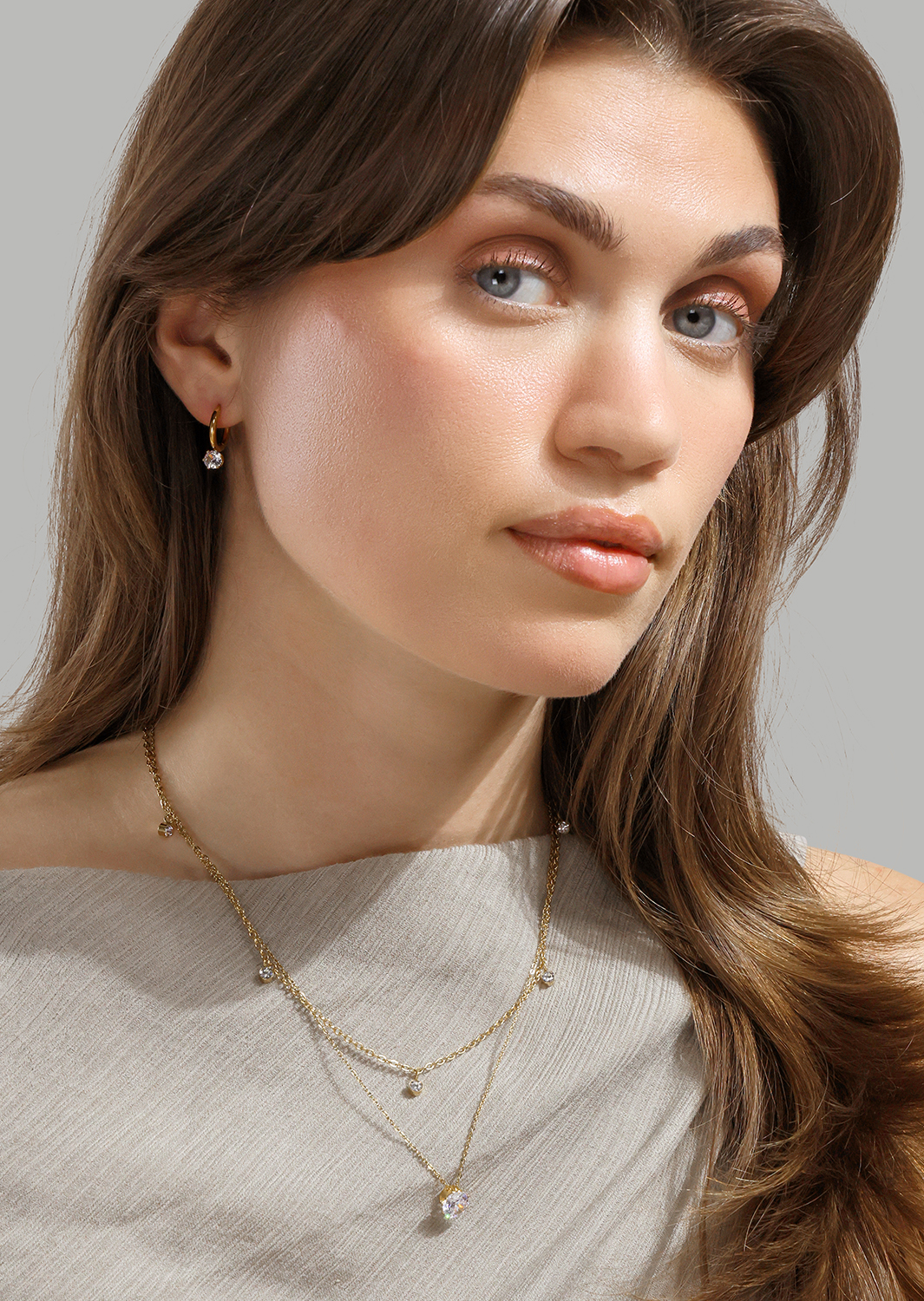 Radiance Drop Øredobber – 18k Gullbelagte