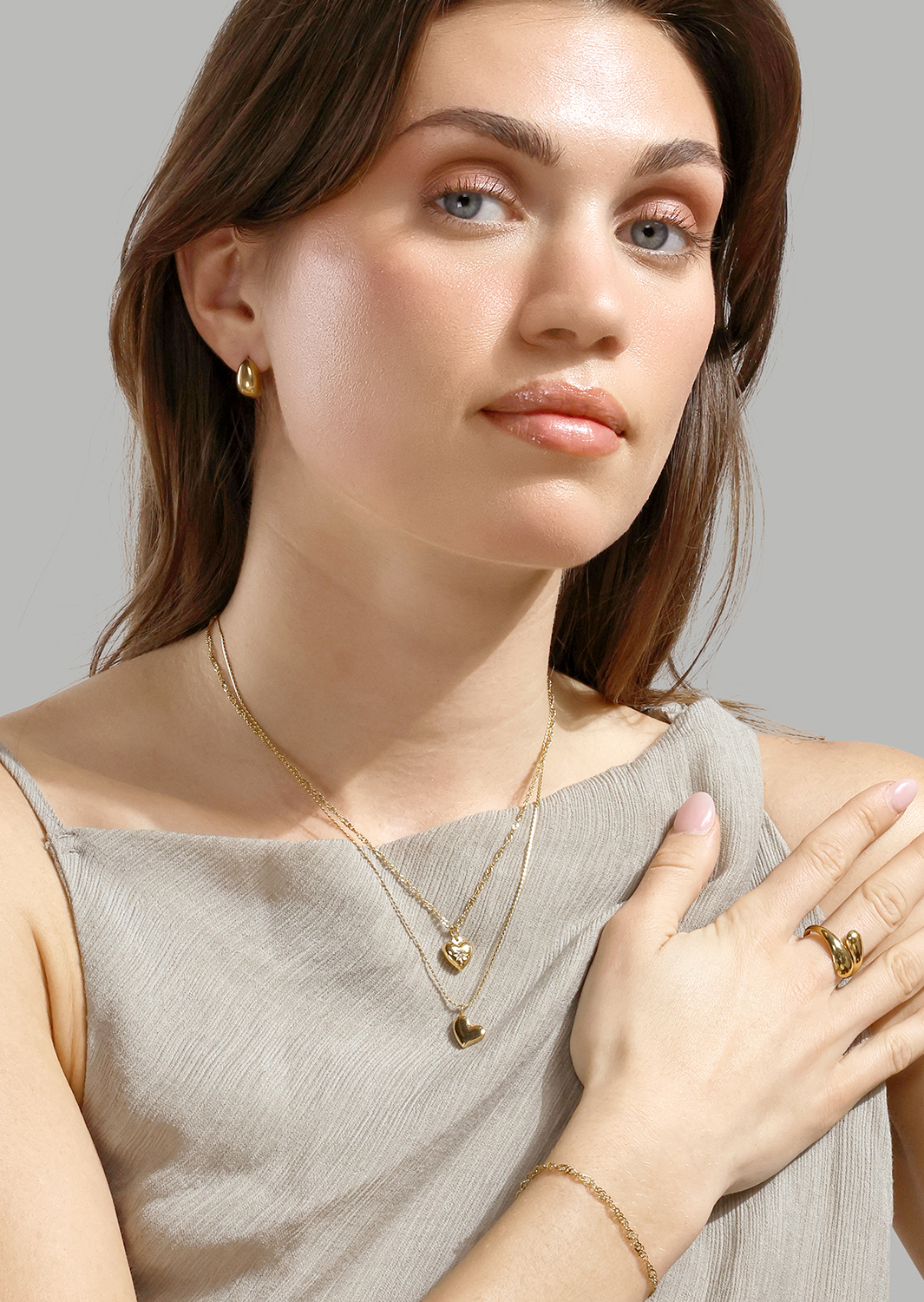 Ring Bold Drops - 18k gullbelagt
