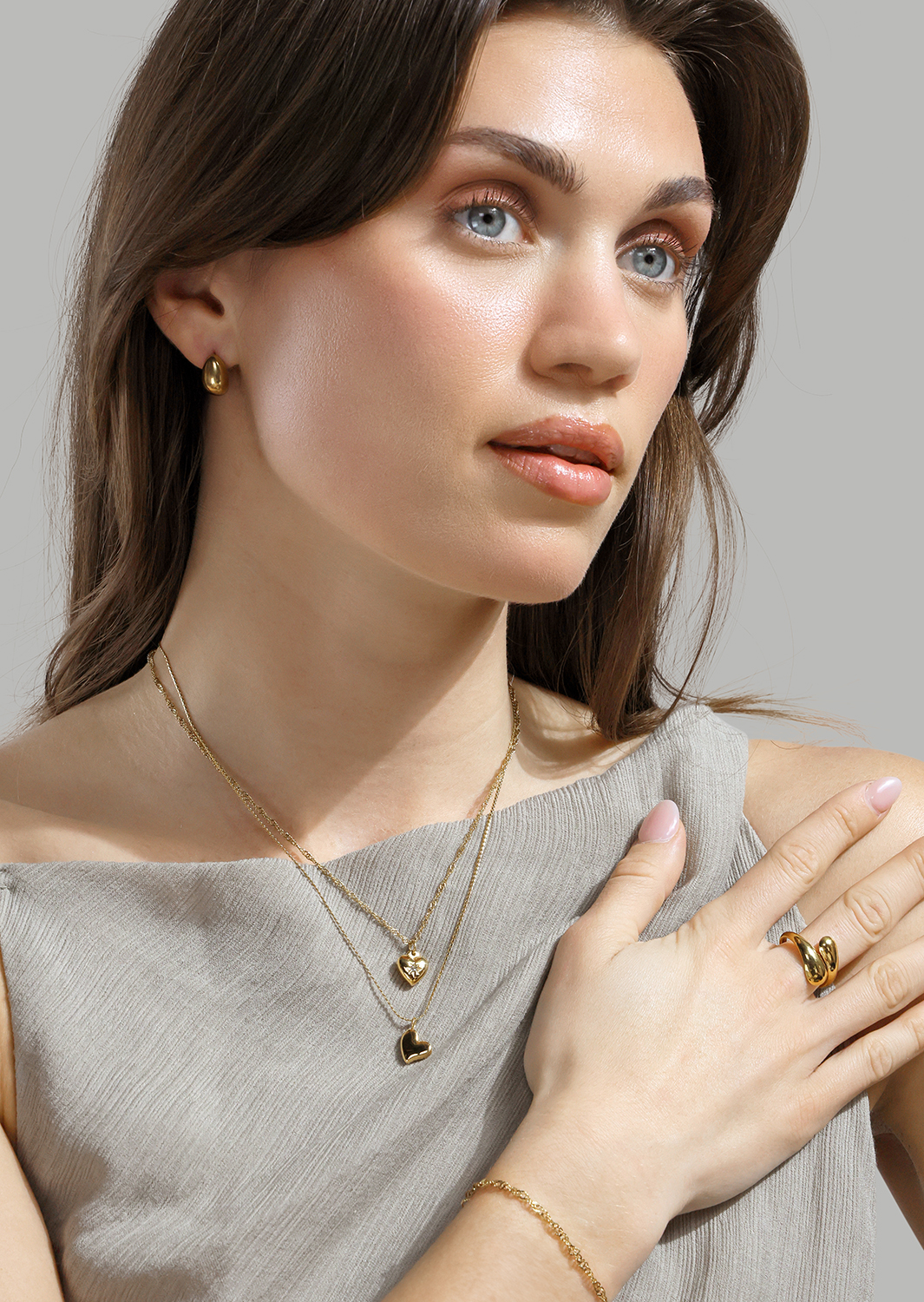 Ring Bold Drops - 18k gullbelagt