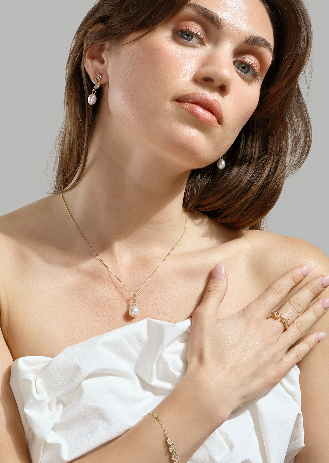 Halskjede Isla Pearl - 18k Gullbelagt