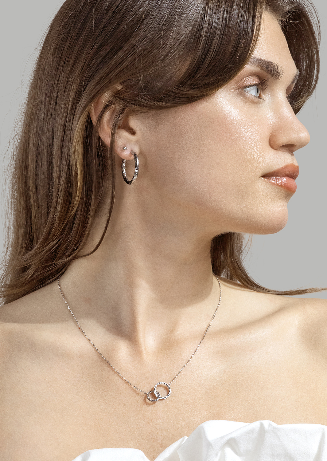 Ring Raw Texture - Silver Plated